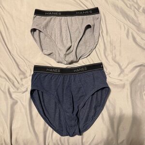 Hanes Men's Briefs - Classic Gray and Navy